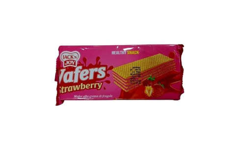 Picture of JACK N JOY STRAWBERRY WAFERS 50G