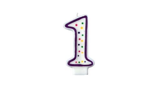 Picture of BIRTHDAY CANDLE MIX NUMDER 1PC 