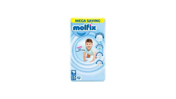 Picture of MOLFIX DIAPERS (11-18KG ) 62PC