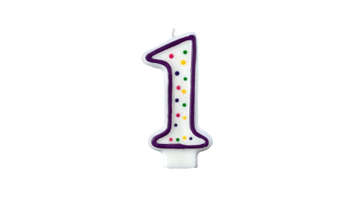 Picture of BIRTHDAY CANDLE MIX NUMDER 1PC 