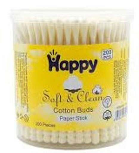 Picture of HAPPY COTTON BUDS P STICKS 200PCS 