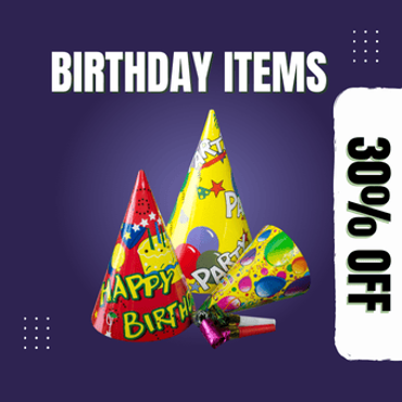 Picture for category BIRTHDAY ITEMS 