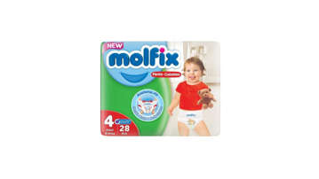 Show details for MOLFIX PANTS MAXI(9-14KG) 28PCS Picture of MOLFIX PANTS MAXI(9-14KG) 28PCS